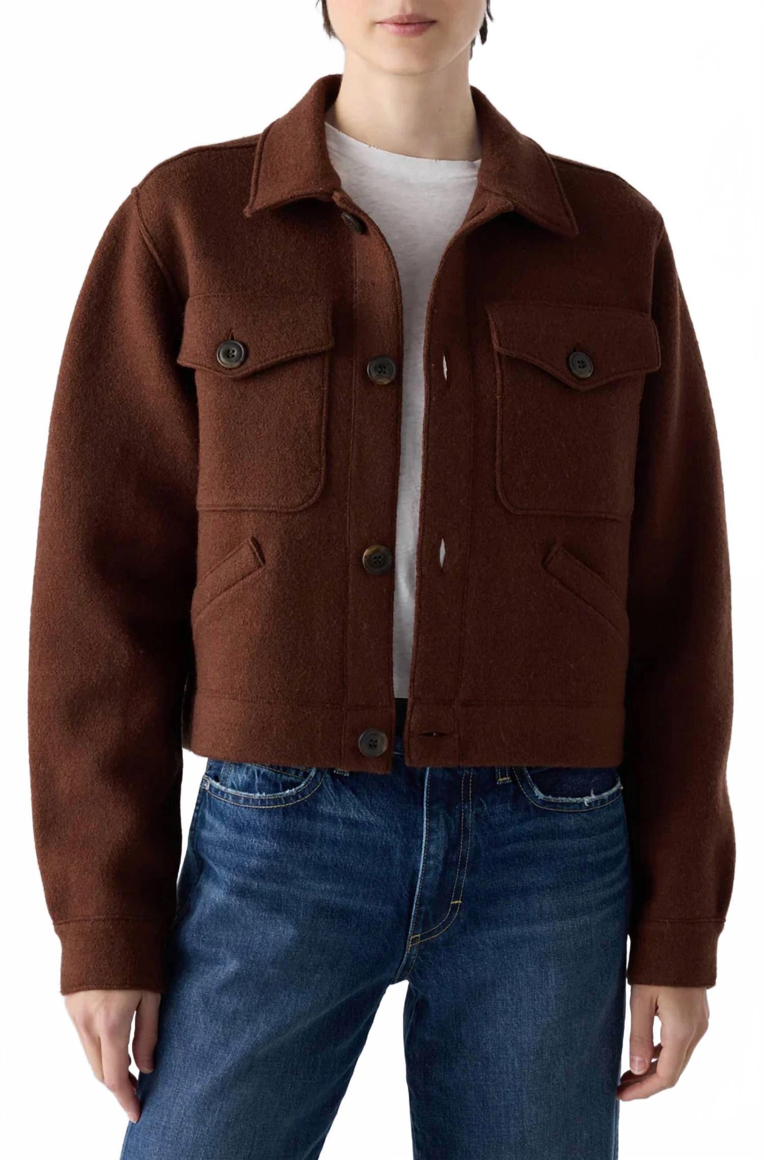 New Amo Denim Isabelle Jacket In Cocoa